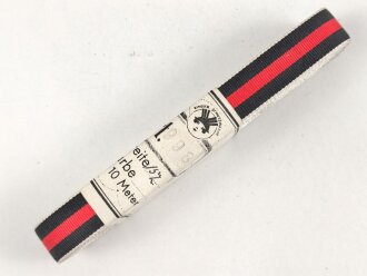 Bündel Ordensband für die Bandspange zur Anschlussmedaille 1.Oktober 1938. Breite 15mm. In der originalen Banderole, laut dieser 10 Meter