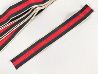 Ordensband für die Bandspange zur Anschlussmedaille 1.Oktober 1938. Breite 25mm, Länge jeweils knapp über 20cm. Sie erhalten ein ( 1 ) Stück