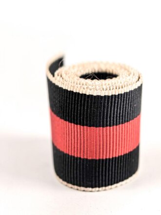 Ordensband für die Bandspange zur Anschlussmedaille 1.Oktober 1938. Breite 25mm, Länge 43cm