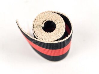 Ordensband für die Bandspange zur Anschlussmedaille 1.Oktober 1938. Breite 25mm, Länge 43cm