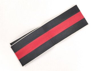 Ordensband zur Anschlussmedaille 1.Oktober 1938. Breite 30mm, Länge 19cm