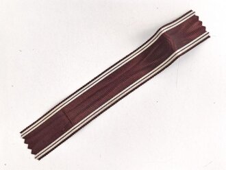 Ordensband für eine Bandspange zur NSDAP Dienstauszeichnung in bronze. Breite 25mm, Länge knapp 18cm
