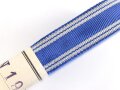 Bündel Ordensband zur NSDAP Dienstauszeichnung in silber. Breite 15mm. In der originalen Banderole, laut dieser 20 Meter
