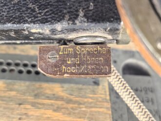 1.Weltkrieg, Feldfernsprecher 16 Type B, unvollständig, Gehäuse in sehr gutem Zustand
