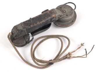 1.Weltkrieg, eiserner Armeefernsprecher, ungereinigtes Stück