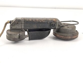 1.Weltkrieg, eiserner Armeefernsprecher, ungereinigtes Stück