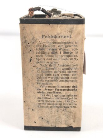 1.Weltkrieg , Feldelement  "Thor" von C.Erfurth. Vollständig leer, dennoch KEIN VERSAND NACH ÜBERSEE