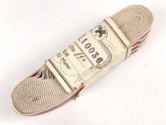 Ordensband zur Medaille zur Erinnerung an die Heimkehr des Memellandes 22.März 1939, Breite 30mm, sie erhalten je 15cm von der Rolle abgeschnitten