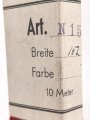 Bündel Ordensband  für die Bandspange zum Kriegsverdienstkreuz 2. Klasse 1939.  15mm Breite. In der originalen Banderole, laut dieser 10 Meter
