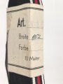 Bündel Ordensband  für die Bandspange zum Ehrenkreuz für Frontkämpfer / Kriegsteilnehmer.  15mm Breite. In der originalen Banderole, laut dieser 10 Meter