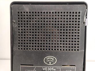 Volksempfänger VE301w, Hersteller  " TEFAG". Optisch einwandfrei, Anschlusskabel samt Stecker fehlt, Funktion nicht geprüft