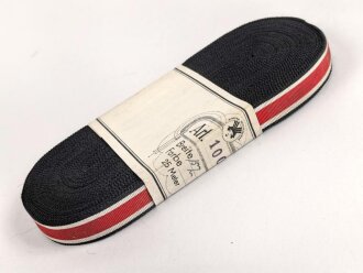 Bündel Ordensband  zur Bandspange für Eisernes Kreuz 2. Klasse 1939.  Breite 15mm . In der originalen Banderole, laut dieser 20 Meter