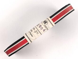 Bündel Ordensband  zur Bandspange für Eisernes Kreuz 2. Klasse 1939.  Breite 15mm . In der originalen Banderole, laut dieser 20 Meter
