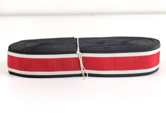 Ordensband für Eisernes Kreuz 2. Klasse 1939 . Breite 30mm, sie erhalten je 15cm von der Rolle abgeschnitten