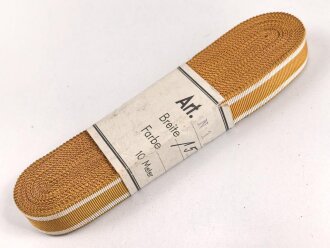 Bündel Ordensband  zur Bandspange für Schutzwall Ehrenzeichen.  Breite 15mm . In der originalen Banderole, laut dieser 10 Meter