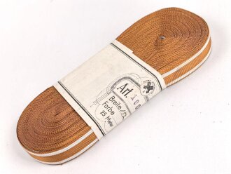 Bündel Ordensband  zur Bandspange für Schutzwall Ehrenzeichen.  Breite 15mm . In der originalen Banderole, laut dieser  25 Meter