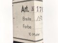 Bündel Ordensband  zur Olympia Erinnerungsmedaille 1936.  Breite 15mm . In der originalen Banderole, laut dieser  10 Meter