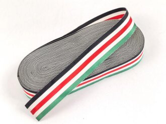 Ordensband für die Deutsch-Italienische Erinnerungsmedaille an den Feldzug in Afrika. Breite 25mm, sie erhalten 15cm von der Rolle abgeschnitten