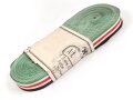 Bündel Ordensband  zur Bandspange für die Deutsch-Italienische Erinnerungsmedaille an den Feldzug in Afrika. Breite 15mm, in der originalen Banderole, laut dieser 25 Meter