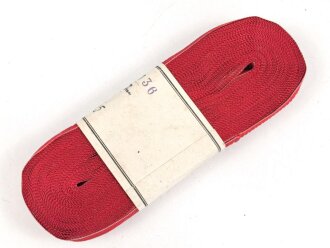 Bündel Ordensband  zur Bandspange der Medaille Kreuzzug gegen den Kommunismus 1941. Breite 15mm, in der originalen Banderole, laut dieser 15 Meter