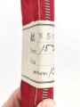 Bündel Ordensband  zur Bandspange der Medaille Kreuzzug gegen den Kommunismus 1941. Breite 15mm, in der originalen Banderole, laut dieser 15 Meter