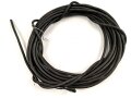 Zweipoliges Kabel mit Gummimantel. Durchmesser 6 Millimeter, Durchmesser des Bündels wie fotografiert etwa 27cm