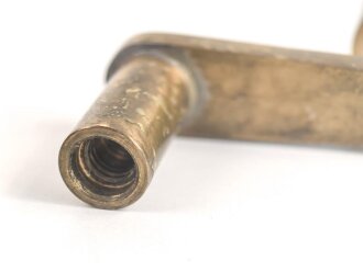 Kurbel zum Feldfernsprecher 33 der Wehrmacht. Vollständig aus Messing, so noch nie gesehen