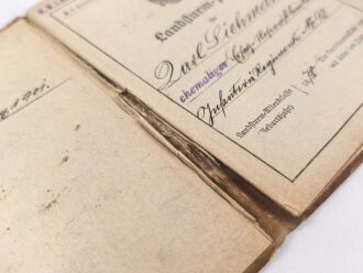 k.u.k. Österreich, Landsturm Pass eines ehemaligen Angehörigen des Infanterie Regiments Nr 92, datiert 1901