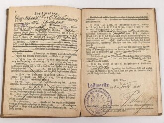 k.u.k. Österreich, Landsturm Pass eines ehemaligen Angehörigen des Infanterie Regiments Nr 92, datiert 1901