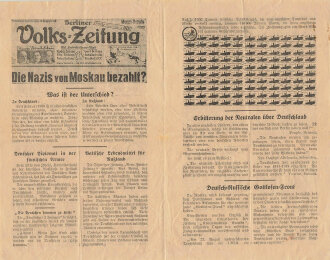 Flugblatt / Handzettel "Wolkiger Beobachter" - Luftpostausgabe, 1. Jahrgang Nr. 7