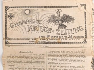 Champagne Kriegs-Zeitung herausgegeben vom VIII. Reserve...