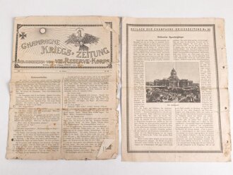 Champagne Kriegs-Zeitung herausgegeben vom VIII. Reserve Korps, 18. Januar 1916