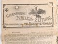 Champagne Kriegs-Zeitung herausgegeben vom VIII. Reserve Korps, 18. Januar 1916
