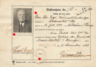 Waffenschein / Erlaubnis zum Führen einer Pistole...