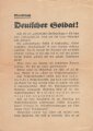 Wehrmacht, Merkblatt über Geschlechtskrankheiten - Prävention und Behandlung, A5