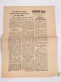 Wahlzeitung der KP, Unser Tag - Volkszeitung für Baden- Württemberg,  "Landtagswahl und Volksentscheid am 18. Mai", datiert 7. Mai 1947