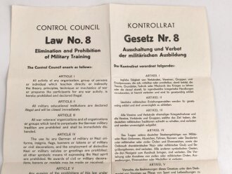 Kontrollrat - Verordnung: "Gesetz Nr. 8,...