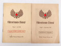 Konvolut eines BDM Mädel aus Frankfurt / Main, Landjahr Ausweis (ausgefüllt, Leistungsbuch BDM blanko und 2 Hefte "Führerinnen-Dienst", datiert 1938
