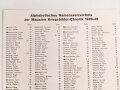 Mauxion Schokolade " Kriegsbilder Chronik 1939-1942" , etwa fünfzigseitiges Heft die Mitarbeiter im Krieg betreffend, mit vielen Anlagen, der Rücken gerissen, etwa über DIN A4