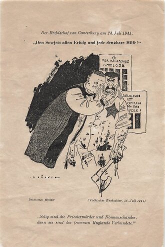 Flugblatt "Den Sowjets allen Erfolg und jede...