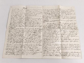 Karte und Anschreiben Versuchs-Schiessen östlich Mercy im Vorgelände der Feste von Goltz, Minenwerfer Bataillon 2, datiert 1916 mit handgeschriebenem Bericht auf der Rückseite, A3