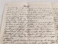 Karte und Anschreiben Versuchs-Schiessen östlich Mercy im Vorgelände der Feste von Goltz, Minenwerfer Bataillon 2, datiert 1916 mit handgeschriebenem Bericht auf der Rückseite, A3