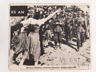 Propaganda " Flugblatt" Kleines Heft Kriegsvergleiche Erster und Zweiter Weltkrieg, A5, viele Fotos, datiert 1943