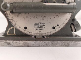Neigungsmesser in Transportkasten, Hersteller Carl Zeiss Jena. Guter Zustand
