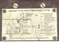 Amtszusatz für den kleinen Klappenschrank datiert 1942, Funktion nicht geprüft