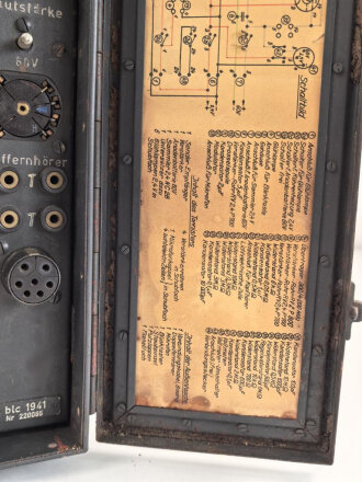 Lichtsprechgerät 60/80 Wehrmacht. Um 1941 im Einsatz, insgesamt wurde etwa 600 Geräte produziert. Guter Zustand, Funktion nicht geprüft. Rarität