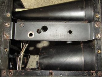 Lichtsprechgerät 60/80 Wehrmacht. Um 1941 im Einsatz, insgesamt wurde etwa 600 Geräte produziert. Optischer Kopf innen defekt, siehe Fotos, Funktion nicht geprüft. Rarität