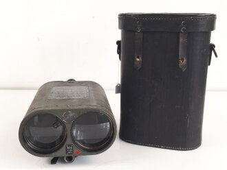 Lichtsprechgerät 80 Wehrmacht. Optischer Sender / Empfänger.  Hersteller blc für Carl Zeiss Jena. Optisch einwandfrei, Originallack, Funktion nicht geprüft. Im passenden Lederbehälter, dieser datiert 1940