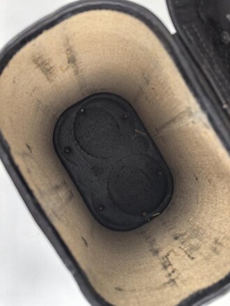 Lichtsprechgerät 80 Wehrmacht. Optischer Sender / Empfänger.  Hersteller blc für Carl Zeiss Jena. Optisch einwandfrei, Originallack, Funktion nicht geprüft. Im passenden Lederbehälter, dieser datiert 1940