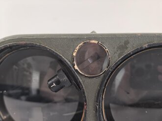 Lichtsprechgerät 80 Wehrmacht. Optischer Sender / Empfänger.  Hersteller blc für Carl Zeiss Jena. Optisch einwandfrei, Originallack, Funktion nicht geprüft. Im passenden Lederbehälter, dieser datiert 1940